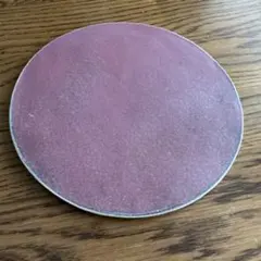 【まとめ買い割引】作家物陶器　平皿23cm ワインレッド
