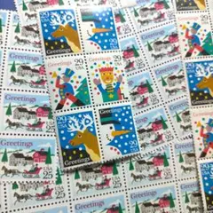 3983 外国切手 アメリカ USA クリスマス シリーズ 41枚 未使用