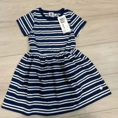 プチバトー　半袖ボーダーワンピース　95センチ