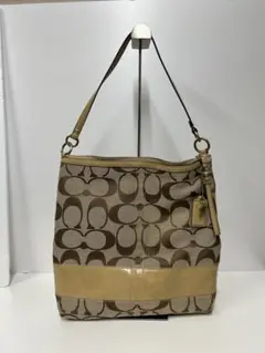 ♦︎⑥COACH シグネチャー ハンドバッグ ショルダーバッグ ベージュのサムネイル