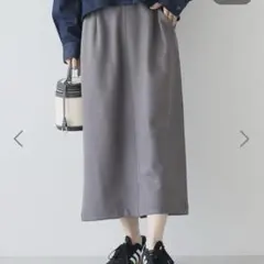 アメリカンホリック　フェイクレザーダンボールスカートMグレー