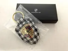 新品未使用】ポルシェ クレスト キーホルダー ペピタ 千鳥柄 限定