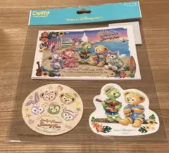 ダッフィー＆シェリーメイ＆ジェラトーニ＆ステラルー　ポストカード2枚＆ステッカー