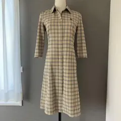 美品　バーバリーブルーレーベル　シャツワンピース　ノバチェック　38
