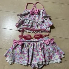 花柄セパレート水着セット（110cm）