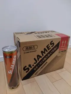 ダンロップ　St.JAMES テニスボール 一箱　4個入り15缶　60球 DUNLOP（ダンロップ） 「St.JAMES セントジェームス 1箱 15缶/60球