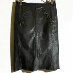 LOUIS VUITTON Lambskin Leather Skirt 36のサムネイル