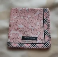 BURBERRY ハンカチ ピンク 花柄 チェックのサムネイル