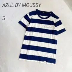 AZUL BY MOUSSY　太ボーダーTシャツ　コットン　半袖のサムネイル