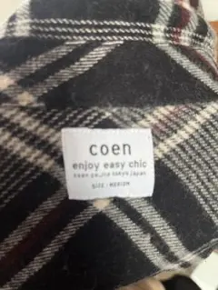 coen チェック柄 長袖シャツ M