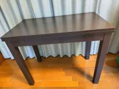 ダークブラウン 木製ダイニングテーブル 大塚家具 延長可能 - メルカリ