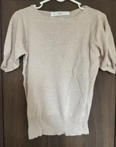 tocco パール付きスカラネックラメニットプルオーバーのサムネイル