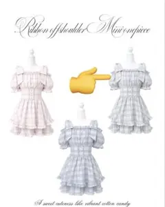 evelyn♡肩リボンオフショルミニワンピース♡PICH | Mercari