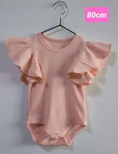 ロンパース　海外　フリフリ　美品　オーバーオール　カバーオール　サロペット　夏物