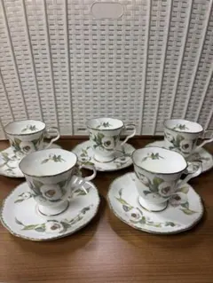 HOYA 花柄カップ＆ソーサーセット 5個