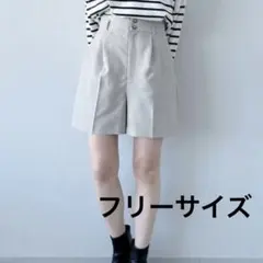 ショートパンツ チャコール ミスティウーマン リネンライクのサムネイル