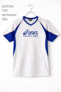 【Y2K】asics アーカイブ サッカーシャツ 背番号7 テック 160のサムネイル