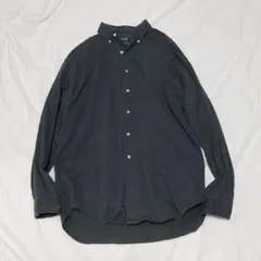 ラルフローレン　レア　vintage 古着　　ポニー刺繍　BDシャツ　ブラックL