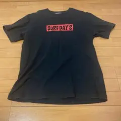 SURF DAYS ブラックtシャツ　赤ロゴ