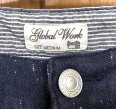 Global Work メンズ ダークブルー パンツ　ゴルフ　おしゃれ