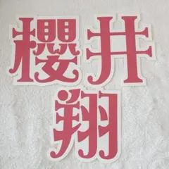 嵐 櫻井翔 うちわ 文字 3連