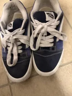 極太シューレース】VANS KNU SKOOL ニュースクールブルー×ブラック 