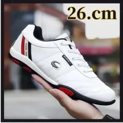 ゴルフシューズ 26cm 3E相当 新品 白 軽量 メンズ スニーカー 普段履き