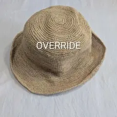 OVERRIDE　麦わら帽子　ストローハット　ラフィア