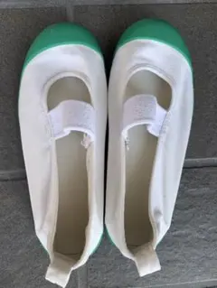 上履き　緑　18cm 記名無し バレーシューズ 上靴　グリーン