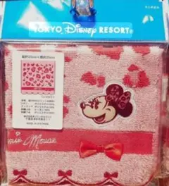ディズニー　ミニー　ヒョウ柄　ミニタオル　レオパード