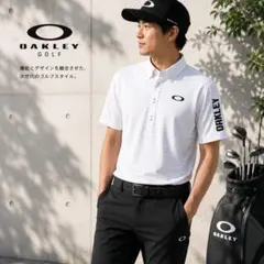 41美品　大きいサイズ　oakley 速乾　サイドメッシュ　ゴルフウェア
