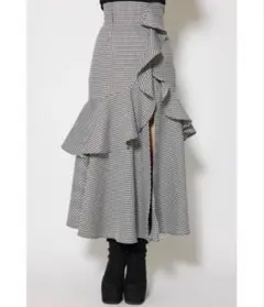 rienda フリルスリットハイウエストスコートショートパンツ M