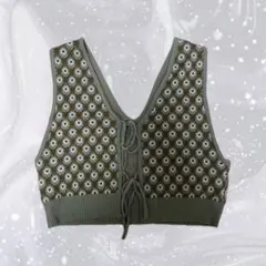 森ガール　ニットベスト