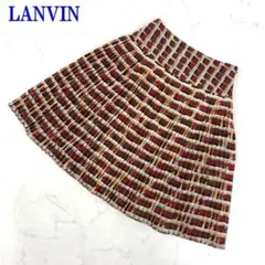 LANVIN ランバン スカート ブラウン ポリエステル 36 C2988のサムネイル