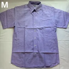 Paul Stuart 半袖シャツ チェック柄 ボタンダウン Mサイズのサムネイル