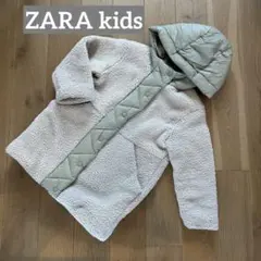 【美品】ZARA KIDS フード付き中綿コート 120センチ