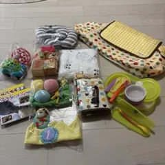 ベビー用品まとめうり　オーボール　離乳食セット　おくるみ　絵本のサムネイル