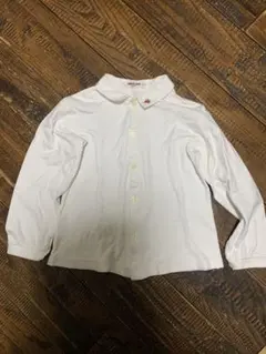 FAMILIAR 襟付き長袖シャツ 110サイズ ホワイト