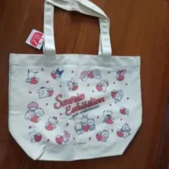 サンリオ/キャラMIX トートバッグ/総柄：帆布生地/2021年製