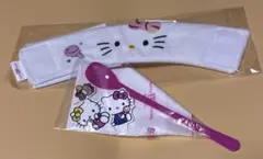 【未￼開封】サーティワン ハローキティ リバーシブルスリーブ&ピック３&スプーン