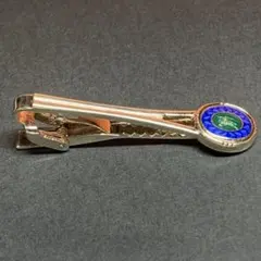 バーバリー　グリーンとブルーのエナメルにホースロゴ　ネクタイピン・タイバー