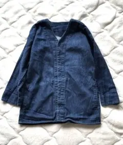 無印良品キッズ Gジャンハーフコート ダークデニム 110-120