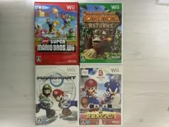 Wii ソフト 4本セット マリオ・ドンキーコング