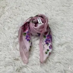 Pierre Cardin 花柄スカーフ・ハンカチ　シルク100 No.944