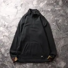 VANS トレーナー　スウェット　ハーフジップ　シンプル　ブラック