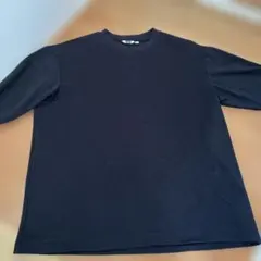 ユニクロ エアリズム 半袖Tシャツ L 黒 無地 メンズ
