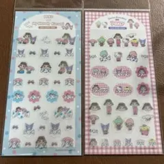 PECO×サンリオ シール　キティちゃん　シナモロール　クロミ　ペコちゃん　2種