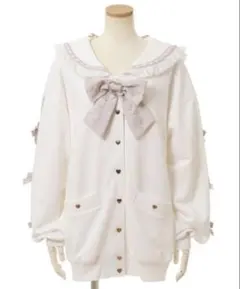 【最終お値下げ‼️】LIZLISA メニーリボンセーラー裏毛ブルゾン ピンク ♡2024♡Spring♡ *⑅୨୧ メニーリボンセーラー裏毛ブルゾン ୨୧