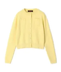 CABaN コットンカシミヤ クルーネックカーディガン 21 ライトイエロー