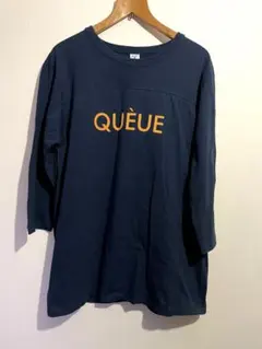 【米国製】ベルバシーン Velva Sheen フットボールTシャツ L 紺のサムネイル